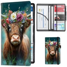 Car Registration and Insurance Holder,Leather Vehicle Car Glove Box Organizer...