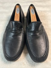 Bally Men  s Vintage Perforated kangaroo Leather Slip On Loafers Size 10D