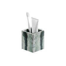 Marble Toothbrush Holder   4.1" Genuine Stone Bathroom Cup for Makeup Brushes...
