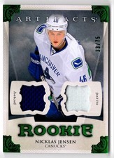 2013-14 Artifacts Jerseys Patch Emerald Nicklas Jensen Rookie Jersey/Patch 33/75