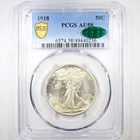 1918 50C PCGS/CAC AU58 - Walking Liberty Half Dollar