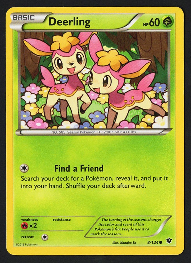 Deerling 8/124 XY Fates Collide 2016 - Pokémon TCG