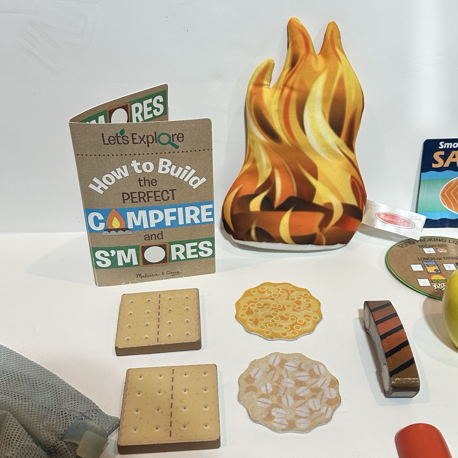 Melissa & Doug Food Play Set Wooden Pieces Mixed Lot Of 42 Food Smores Ice Cream