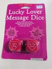 Lucky Lovers Message Dice Red & White Lettering New  18+ 36 Combinations — photo 1