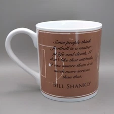 Bill Shankly Liverpool FC Legend Vintage 1990s Past Times Large Coffee Mug H10cm