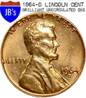 1964-D Lincoln Memorial Cent — photo from another recent sale