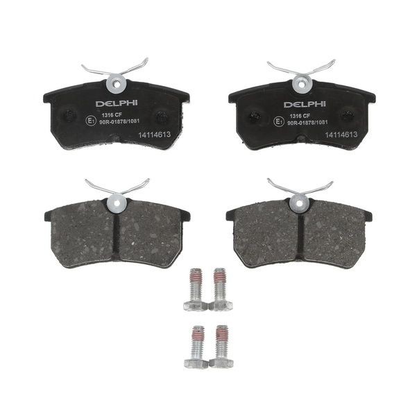 Plaquettes de freins arrière FORD FOCUS DELPHI LP1316 pour modèles DAW DBW