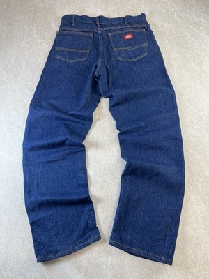 Dickies Herren 33 x 32 gerades Bein normale Passform 100 % Baumwolle dunkle Waschung Denim Jeans