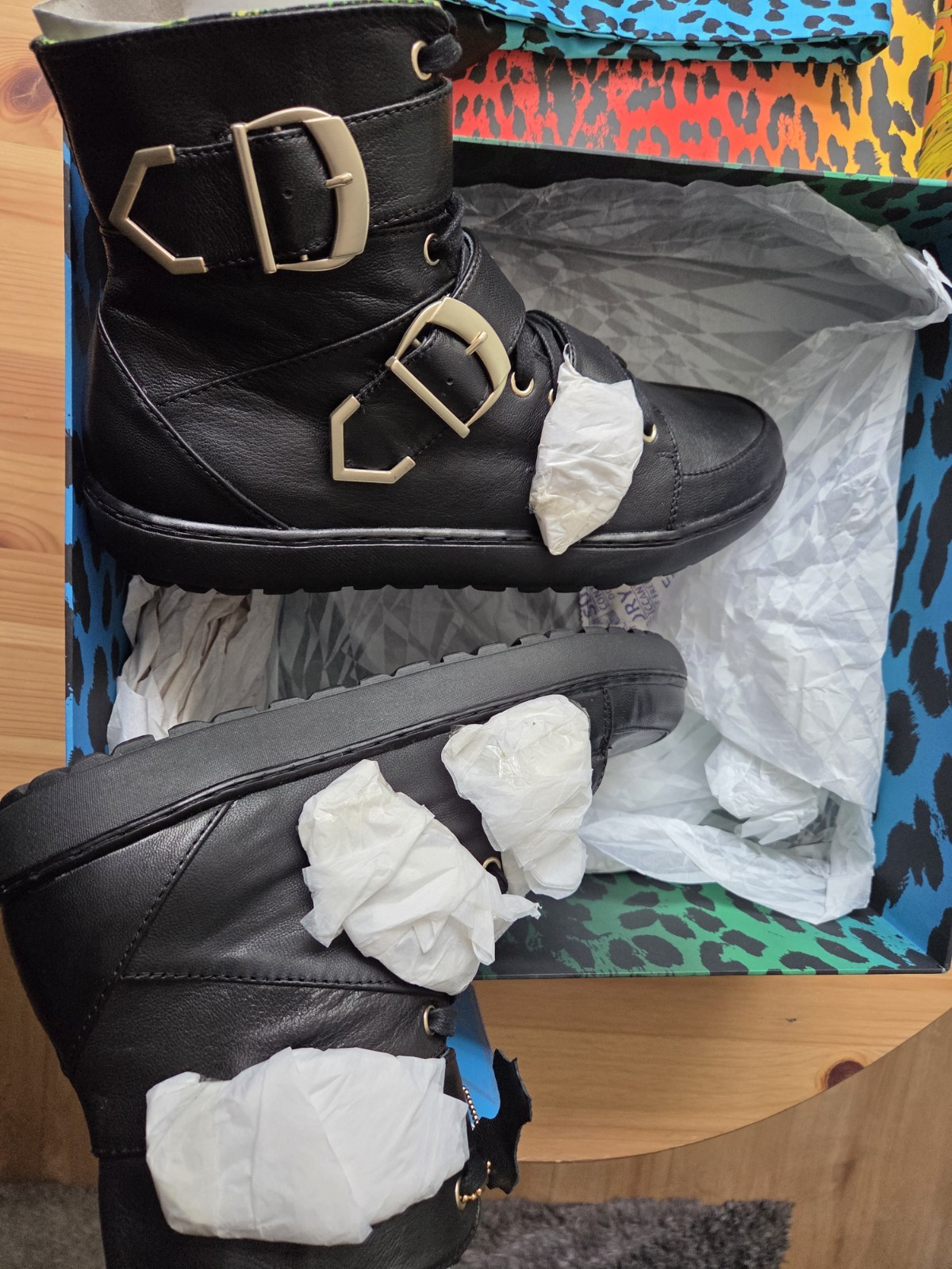 H&M x Versace Sneaker Boots With Gold Buckles BNIB never Worn UK 9 Eur 43. Rare