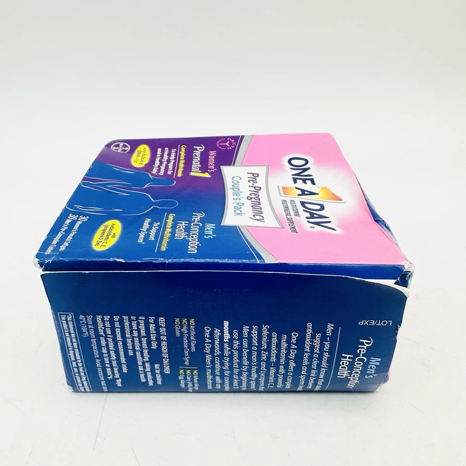 Multivitamínico preembarazo One A Day para hombres y mujeres incluyendo vitaminas 30+30 quilates Foto 4 de 4