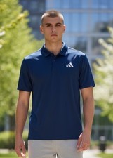 Adidas Men s Navy Blue Short Sleeve Aeroready Polo Shirt NWOT size medium