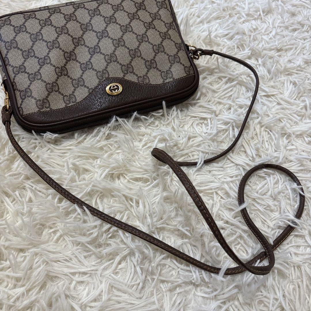 Gucci GG Pochette Shoulder Bag Beige PVC Authentic thumbnail 7