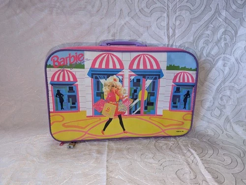 Vintage Barbie 1991 Child's Vinyl Travel Overnight Suitcase
