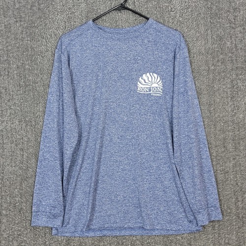 Ron Jon Cozumel T-Shirt Herren Medium Blau Langarm UPF 50+