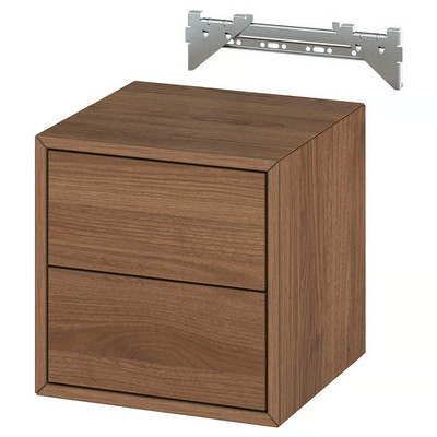 IKEA EKET Hängeschrank 2 Schubladen Nussbaum Optik 35x35x35 cm Aufbewahrung