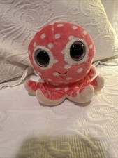 TY Beanie Boos - OLLIE the Pink Octopus (Glitter Eyes) (6 inch) - MWMTs Boo Toy