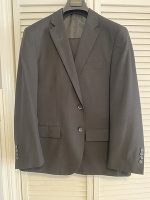 Creativo 3 Piece Suit Mens 40s 34x30  Solid Polyester Double Vented Vest