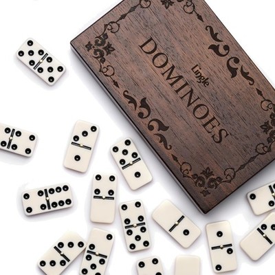 Dominoes Set Holz Domino Spiel Classic 28 Stück Holzkiste Gesellschaftsspiel