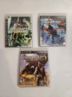 Sony PS3 Uncharted Trilogy 1 2 3 Black Label Games Lot Mint Discs Fast Shipping