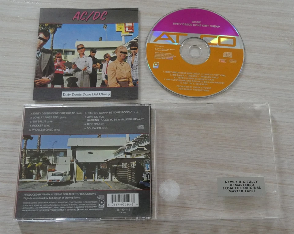 CD ALBUM DIRTY DEEDS DONE DIRT CHEAP AC/DC 9 TITRES MADE IN GERMANY - Photo 2/2
