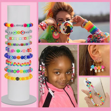1000 Pcs DIY Childrens Crafts Beads Friendship Bracelet Kit, with Pony Beads ...
