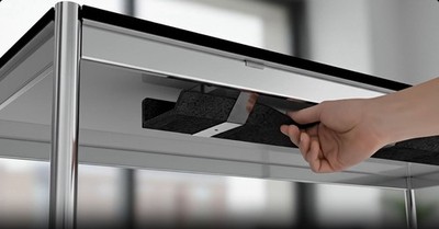 Soft Kabelkorb passend zu USM Haller Schreibtisch Kabelwanne Kabelkanal Kabel