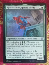 FOIL Spiders-man, Heroic Horde Marvel Spider-man Magic The Gathering MTG