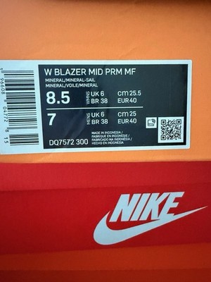 Nike Blazer Mid PRM Premium Leather Mid Top Sneaker Mineral/Sail DQ7572-300