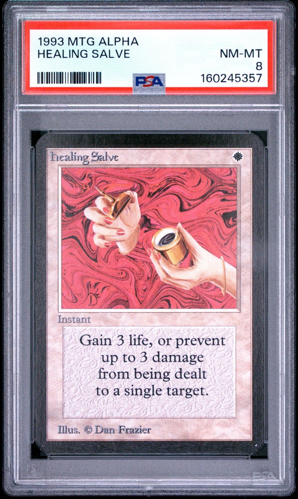 1993 MTG Magic the Gathering Card Alpha Healing Salve - PSA 8