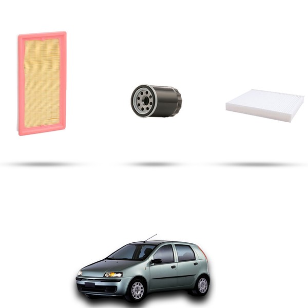 Hoffcar Set Service - 3 Filter Kompatibel Mit Fiat Punto II 1.2 16V 59Kw Von-image