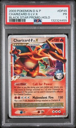PSA 1 Pokemon TCG Charizard G Lv.X DP45 Diamond & Pearl Black Star Promo