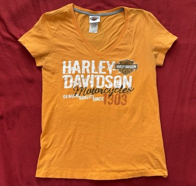 Harley-Davidson Chester Springs PA Womens Size S 1903 V-Neck Tee Closed Dealer