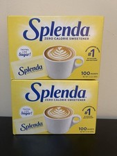 Paquete de 2 paquetes de edulcorantes Splenda Zero Calorie, paquetes de 100 unidades caducados en diciembre de 2026