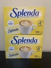 2 Pack Splenda Zero Calorie Sweetener Packets, 100-count Packages exp Dec 2026