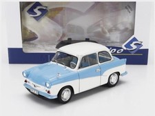 SOLID 1809201 TRABANT - P50 LIMOUSINE 1958 - WHITE LIGHT BLUE - 1/18