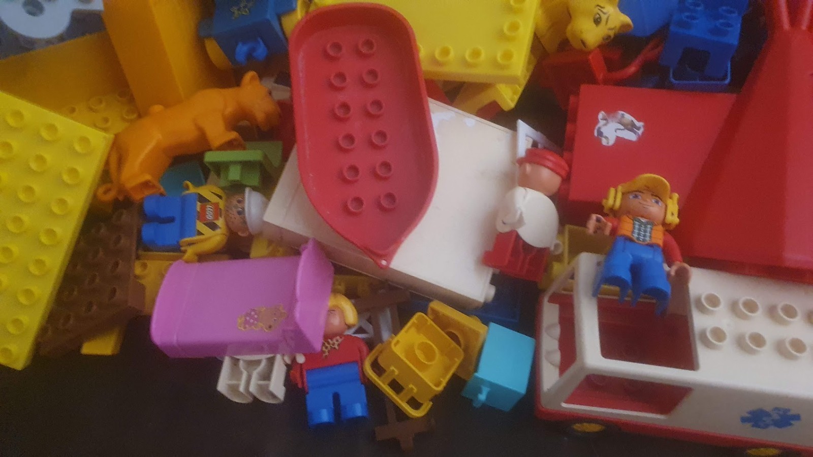 (R1) LEGO Duplo Lotto Collezione Duplo Pietre Piastre Box Collezione foto 6