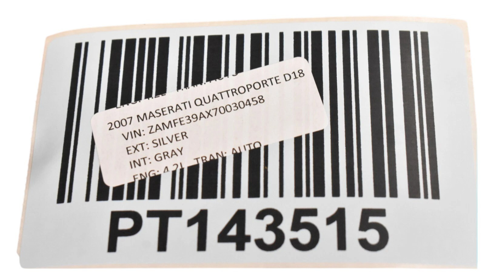 03-08 Maserati Quattroporte M139 Front Right Side Lower Bottom Seat Cushion Oem