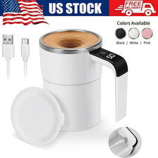 Automatic Magnetic Electric Self Stirring Mug Cup Mixing Coffee Milk Tea Beer US
