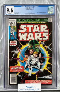 Star Wars #1 CGC 9.6 ❄️Snow WHITE Pages❄️ 1977 Movie Adaptation 1st Luke & Vader