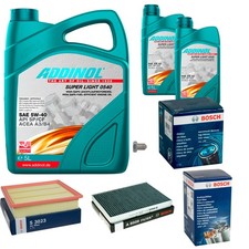 BOSCH Inspektionspaket 7L ADDINOL SUPER LIGHT 5W-40 für VW Vento 1H2 1.9 TDI