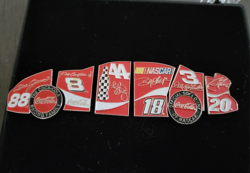 Set Of 6, Nascar  COCA COLA Family Pin Set