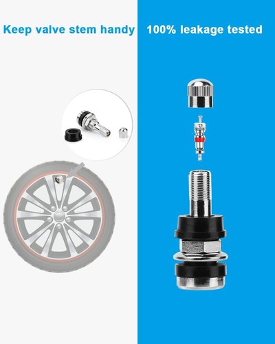 High-Pressure Metal Tire Valve Stems - 25pcs for 0.453" & 0.625" Rims - Picture 6 of 9