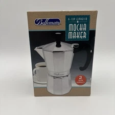 Bellemain 6-Cup Espresso Mocha Maker 82575 Chrome