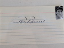 Ray Berres Autograph debut 1934, Dodgers, Braves, Bees, Pirate, Giant, died 2007