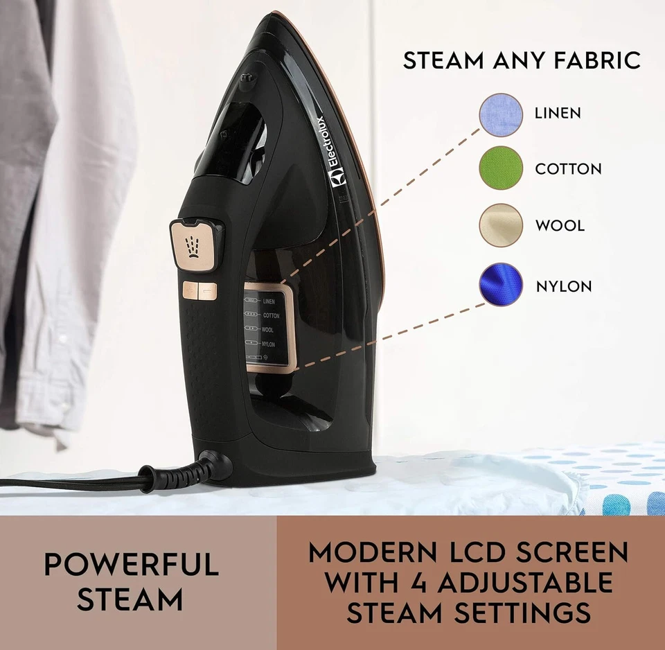 Plancha de vapor profesional Electrolux para ropa (negra) Foto 4 de 4