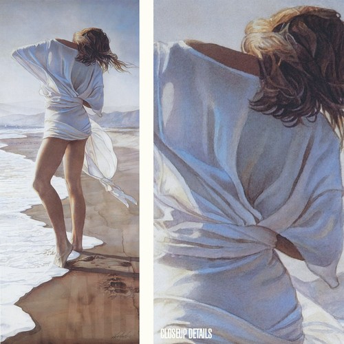14W"x32H" OFFSHORE by STEVE HANKS -BEACH STROLL Subject: Nudes CHOICES of CANVAS eBay