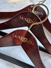 LA MAMOUNIA MARRAKECH LUXURY HOTEL 3 x XL WOODEN VINTAGE CLOTHING HANGER 5 STAR