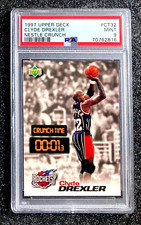 1997 Upper Deck CRUNCH TIME Clyde Drexler #CT32 Houston Rockets (HOF) PSA 9 MINT