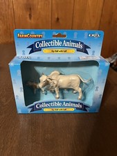 ERTL Farm Country Gyr Bull with Calf Collectible Farm Animals 1995 4574 New