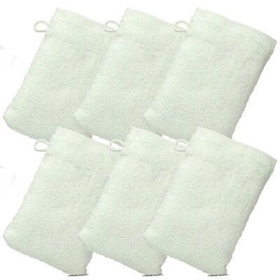 Made Easy Kit Bath Mitts Wash Towel Pack of 6 - (6''x9'') European Style Washcloth